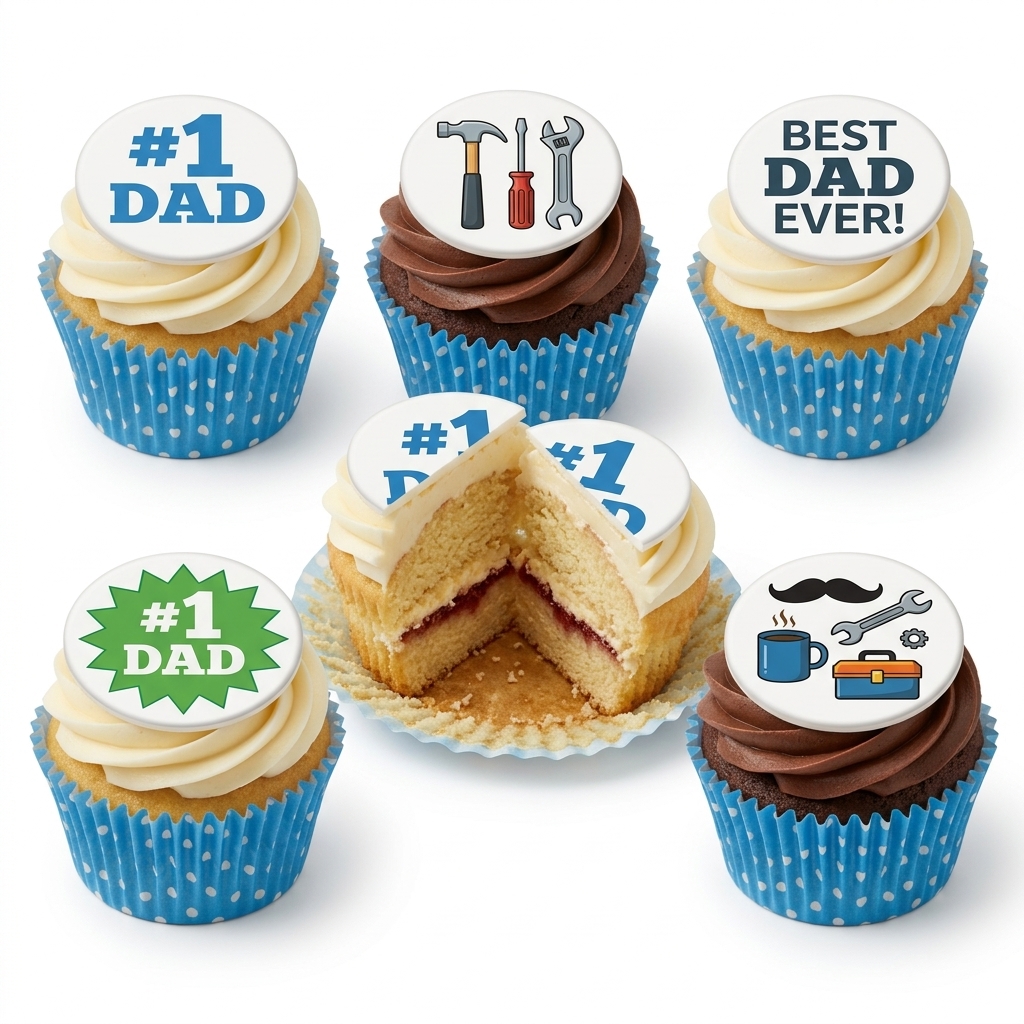 Cupcakes for Dad: Best Dad Ever & Tool Toppers