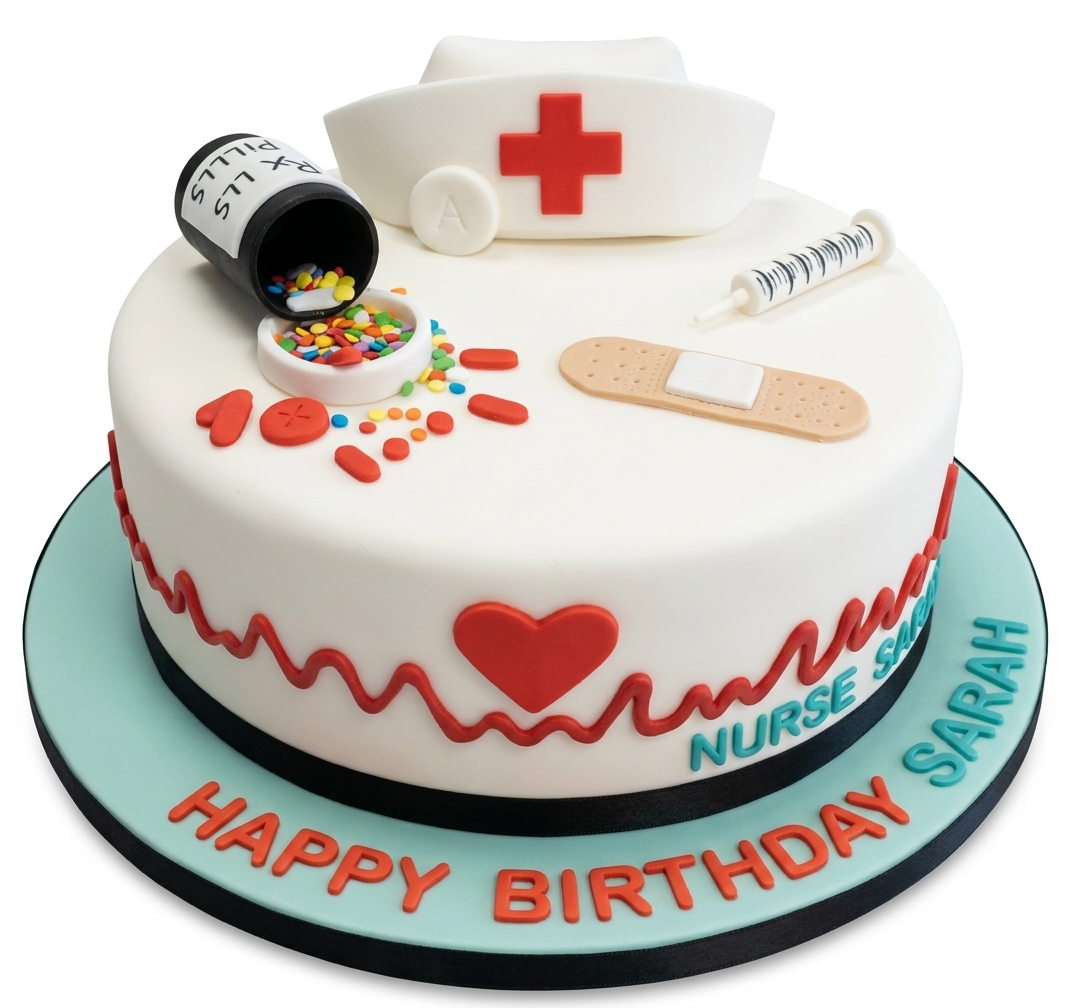 Nurse Theme Birthday Cake