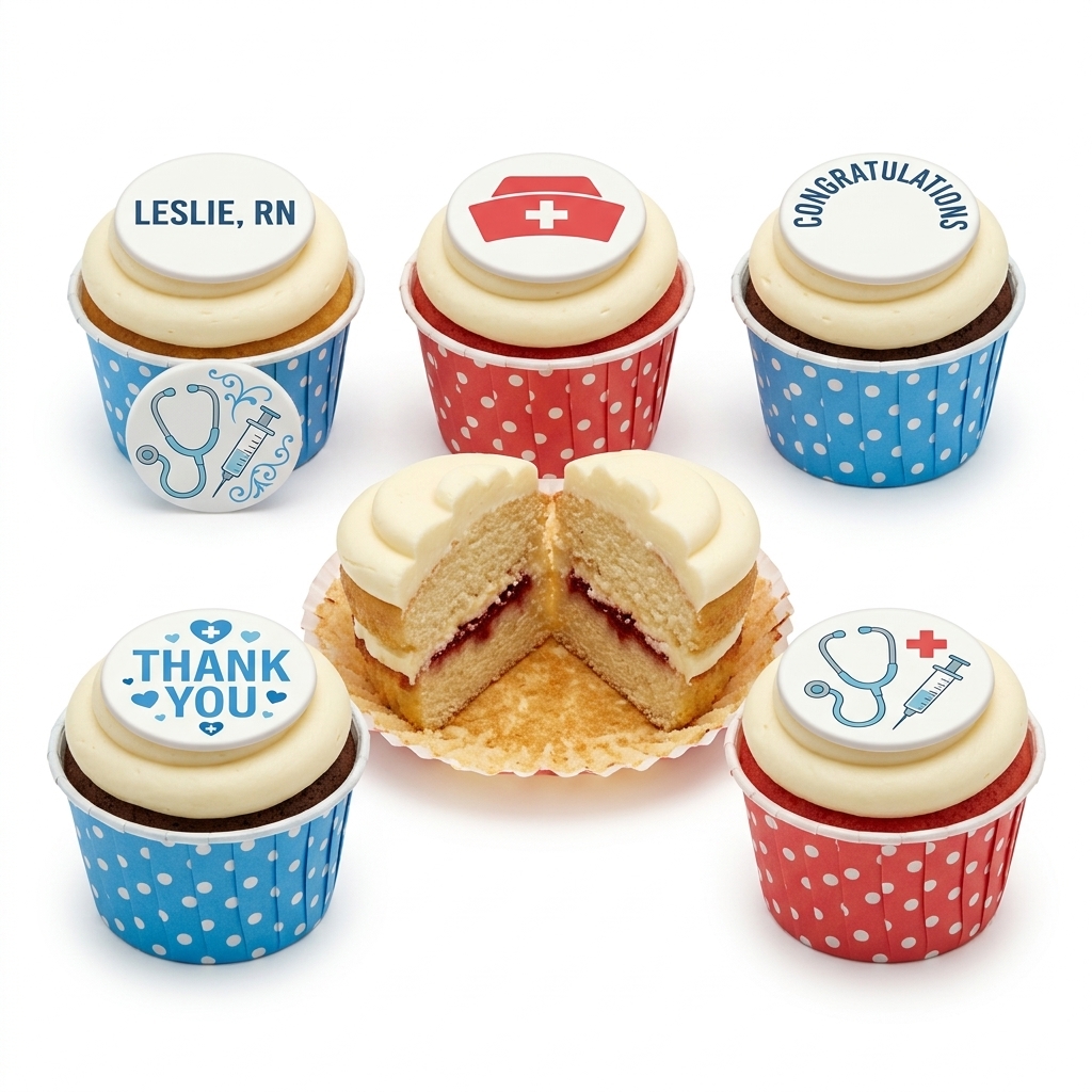 Personalised Nurse Cupcakes
