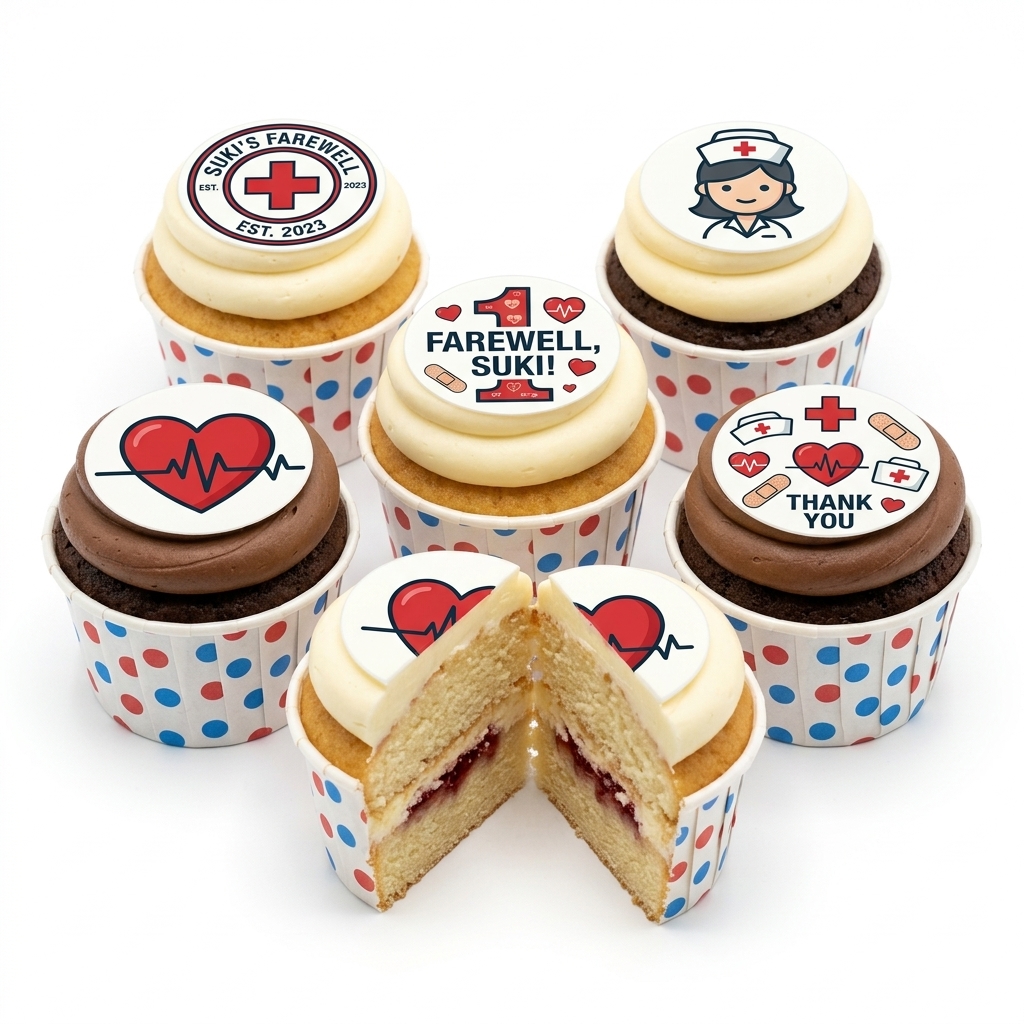 Medical Theme Farewell & Thank You Cupcakes