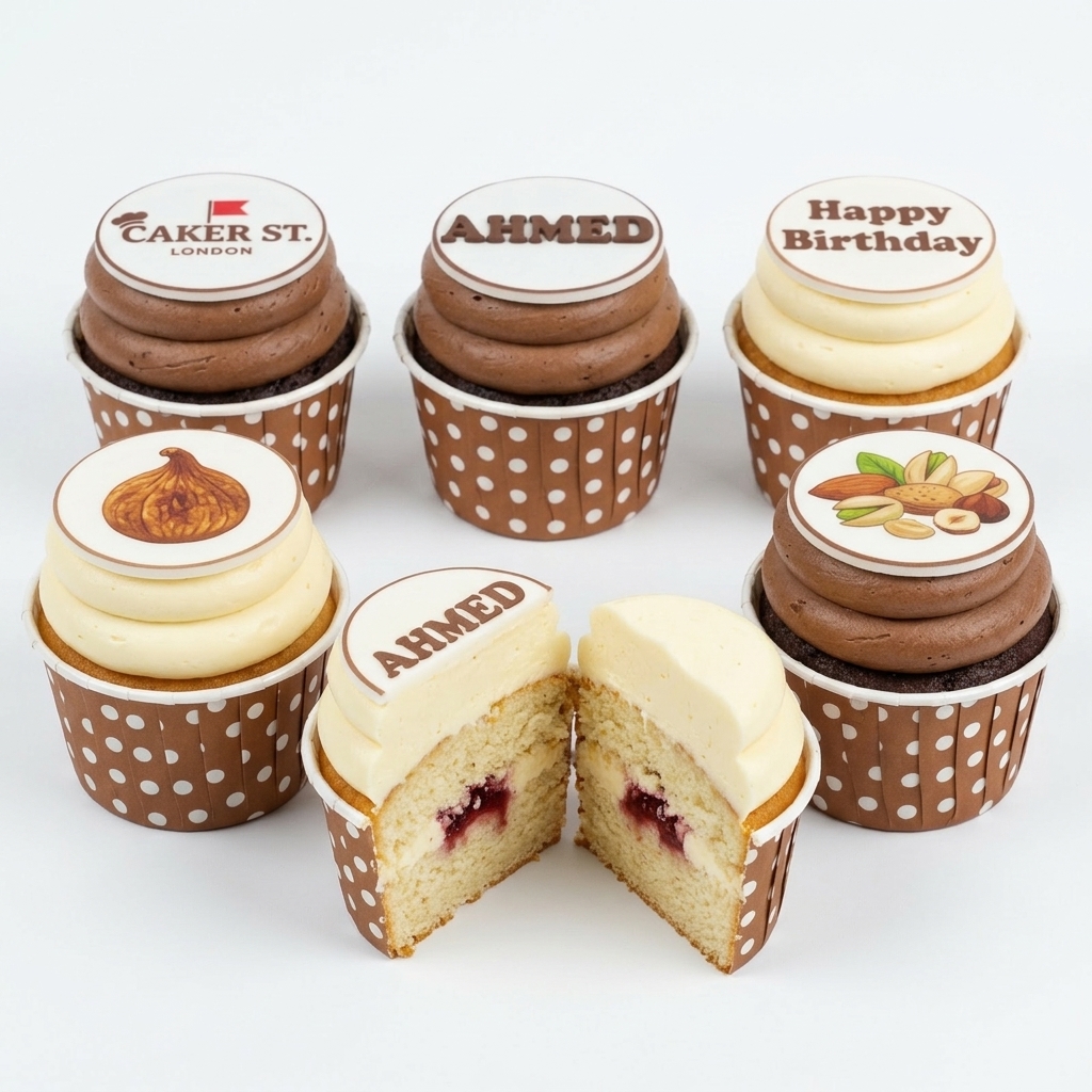 Personalised Birthday Cupcakes with Custom Edible Toppers