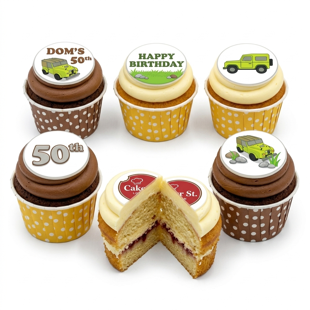 Off-Road Vehicle Birthday Cupcakes