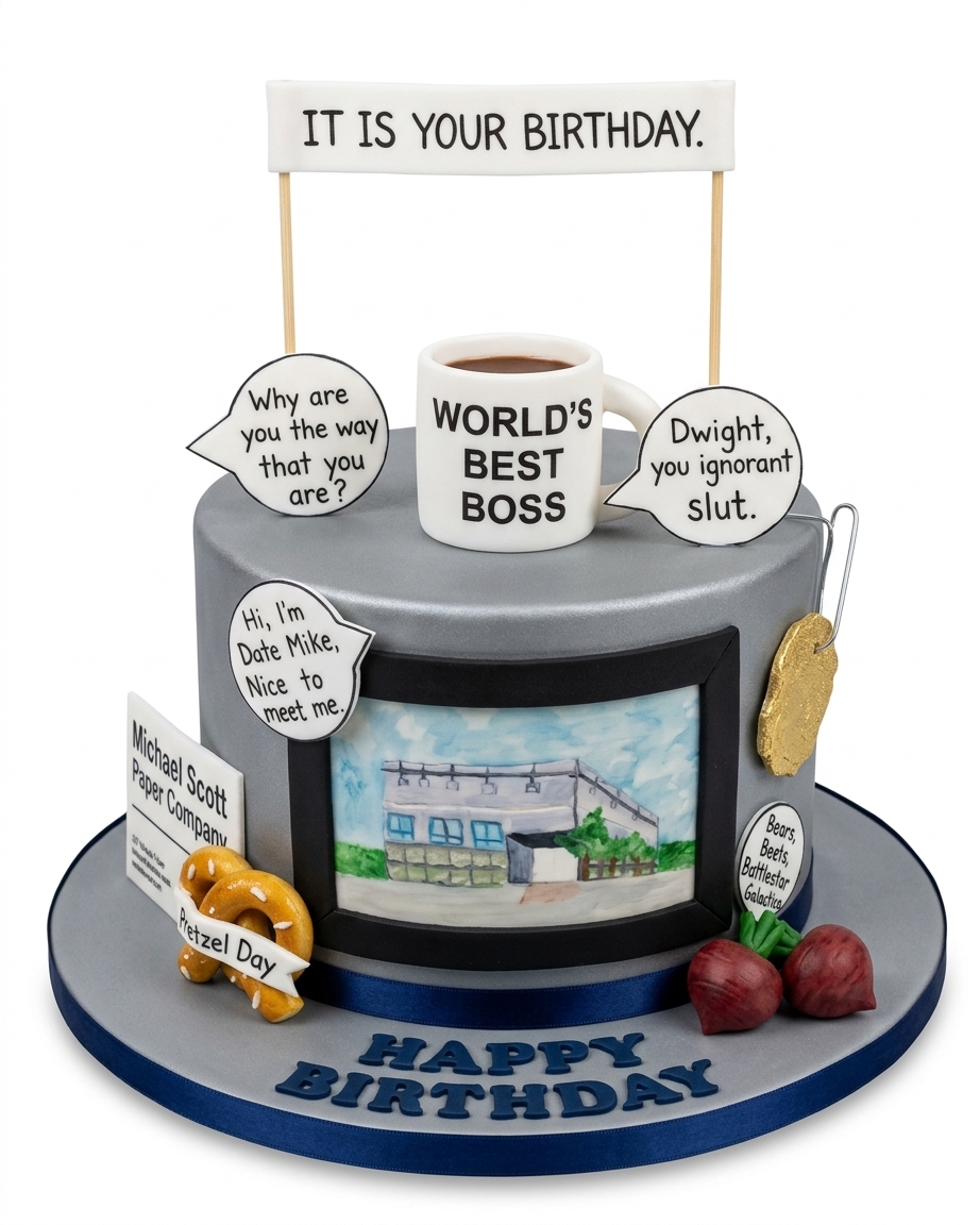 The Office TV Show Theme Birthday Cake