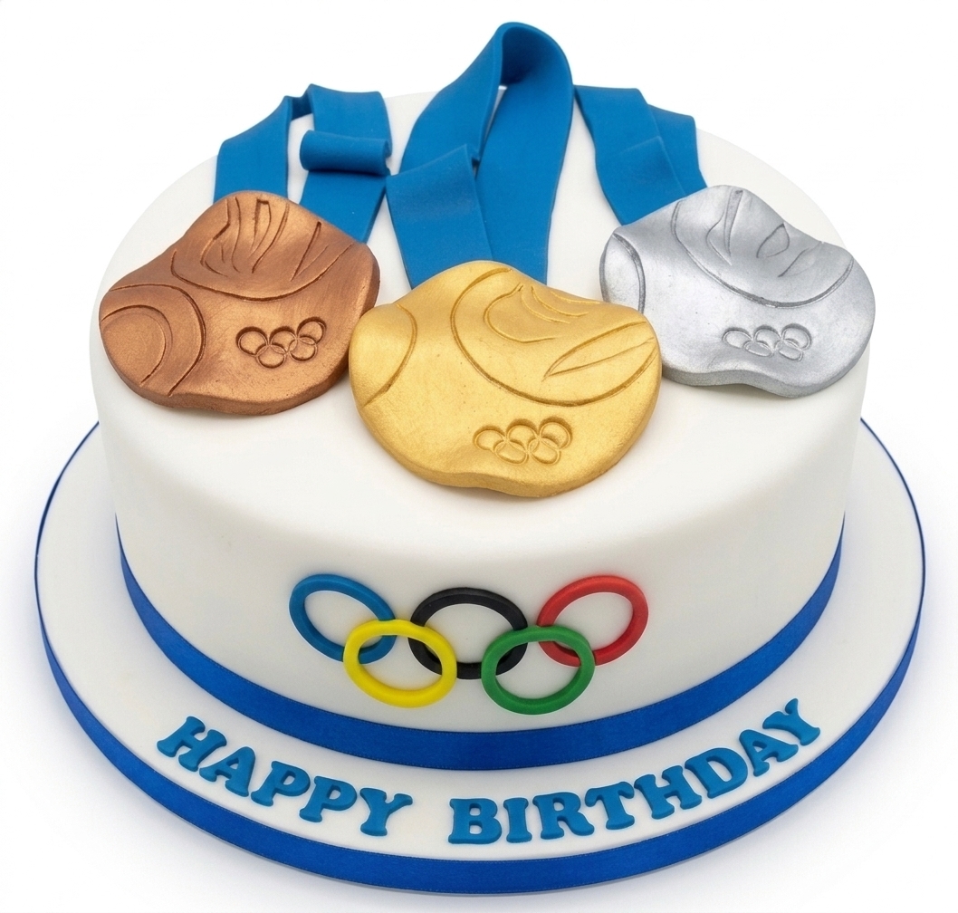 Olympics Medals Sports Birthday Cake