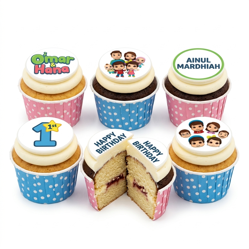 Omar and Hana Kids Birthday Cupcakes