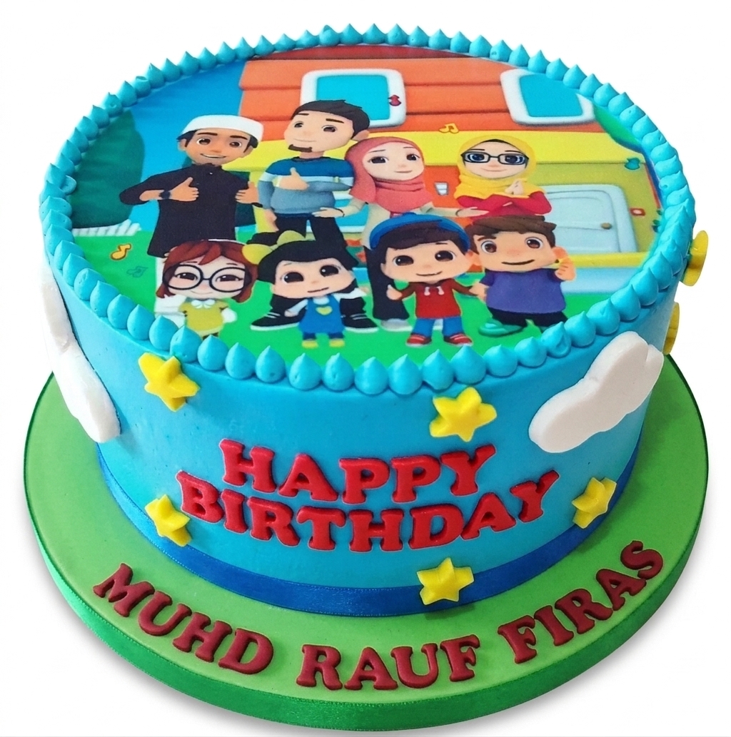 Personalised Omar and Hanna Kids Birthday Cake