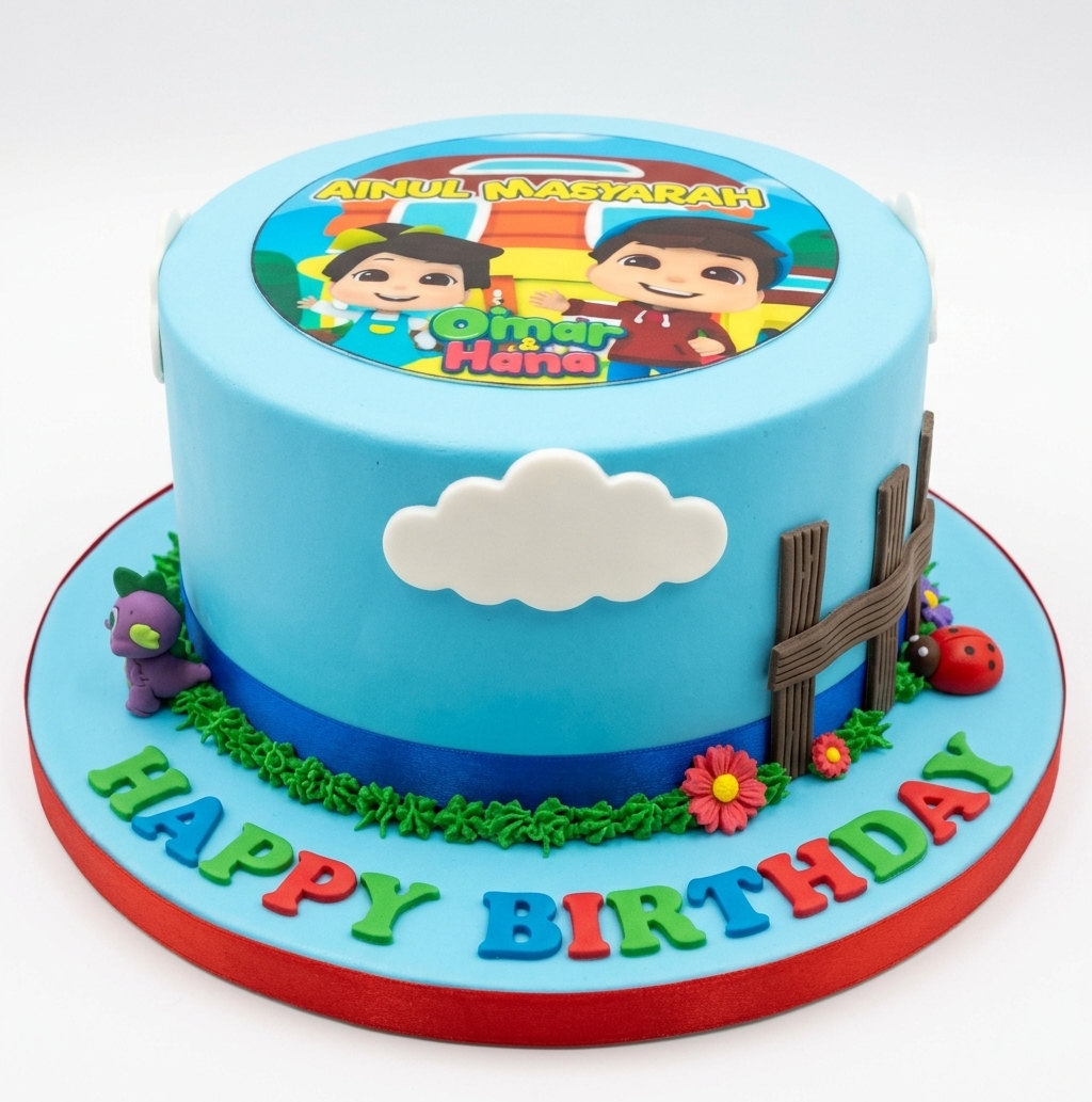 Omar & Hana Kids Birthday Cake