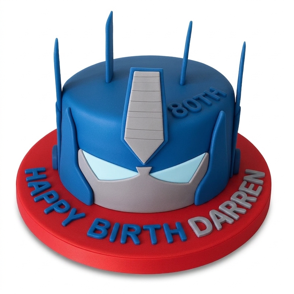 Optimus Prime Transformer Birthday Cake