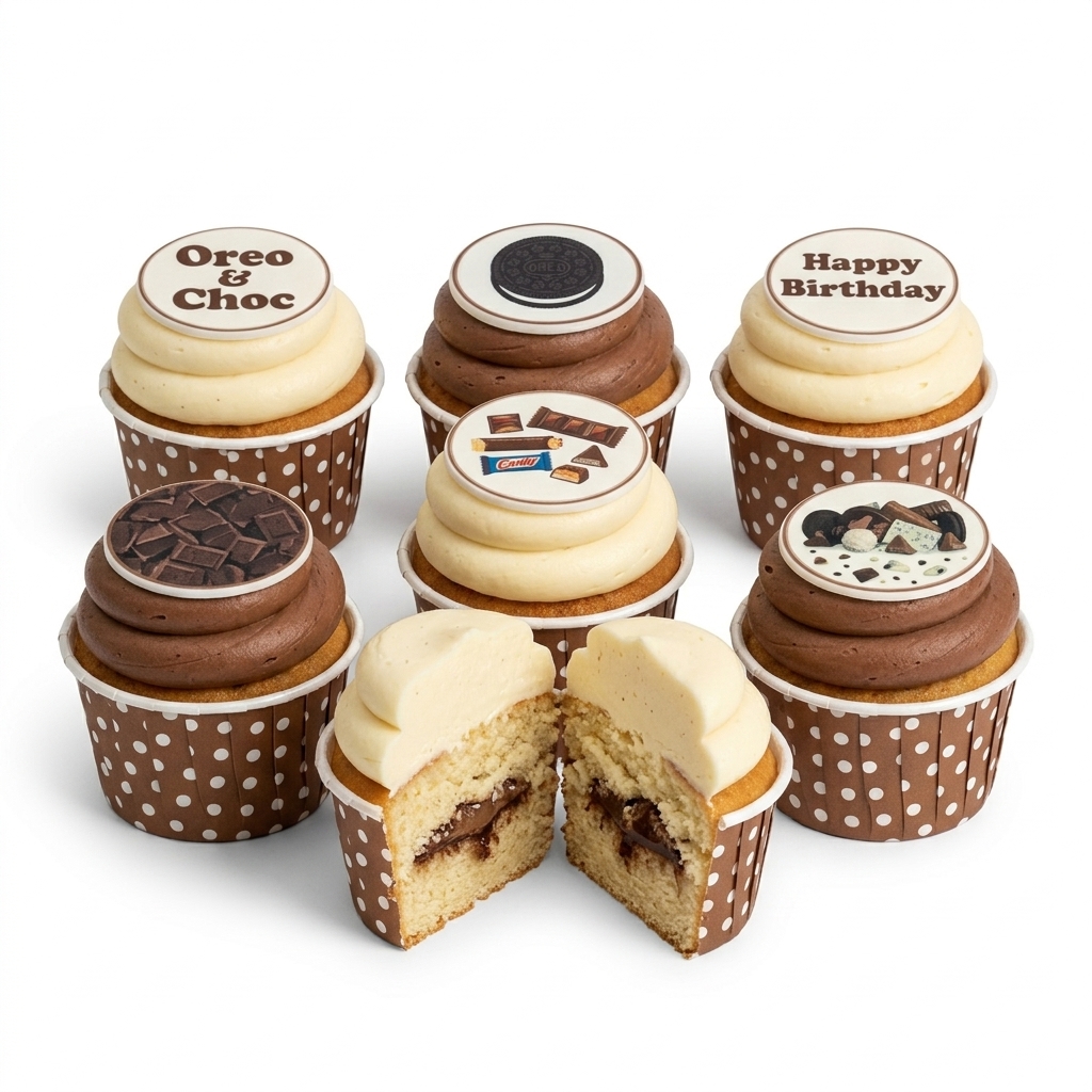 Chocolate & Sweet Treat Birthday Cupcakes