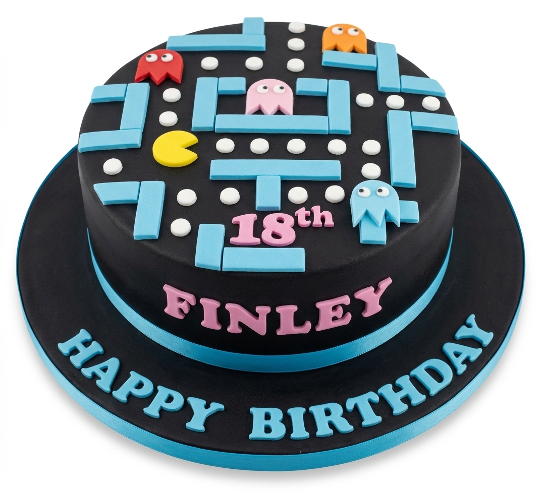 Pac-Man Gaming Birthday Cake