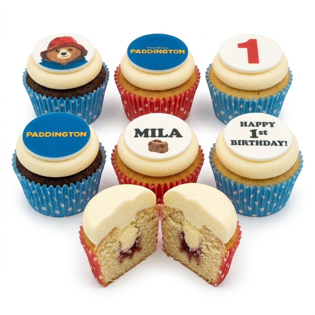 Paddington Bear Birthday Cupcakes