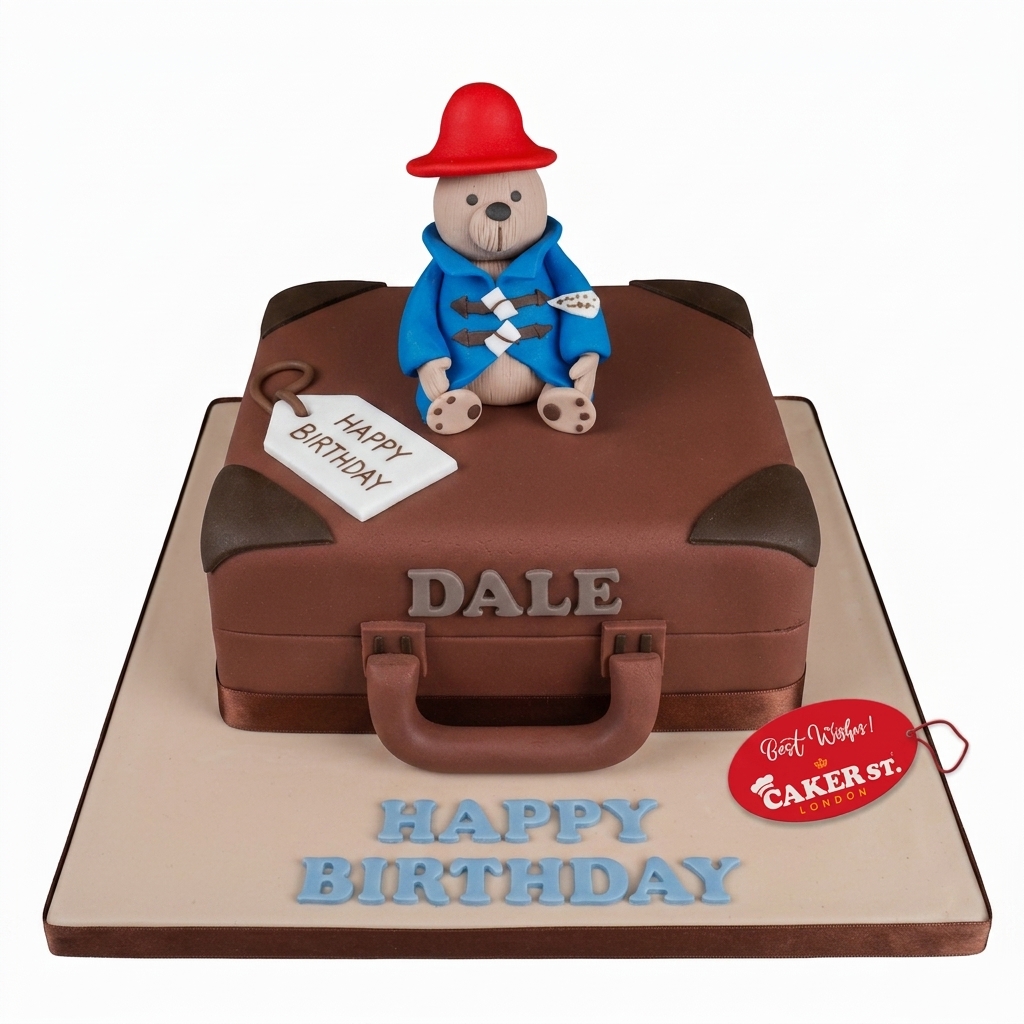 Paddington Bear Suitcase Birthday Cake