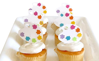 Paint Theme Cupcakes - Pack of 6