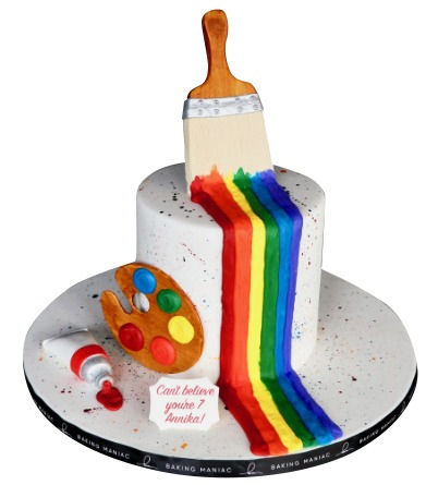 Painter Theme Cake 