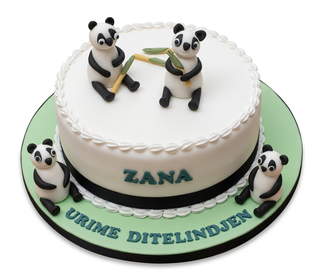 Panda Theme Birthday Cake