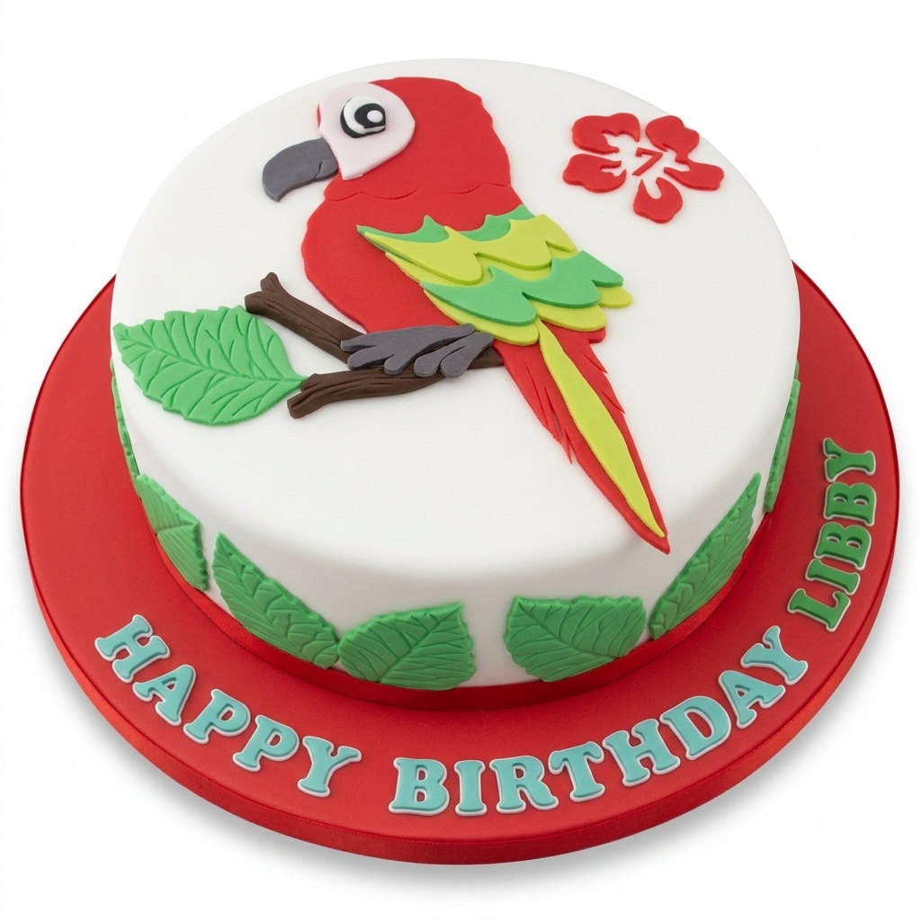 Parrot Theme Birthday Cake