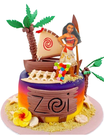 Pastel De Cumpleaños De Moana Cake