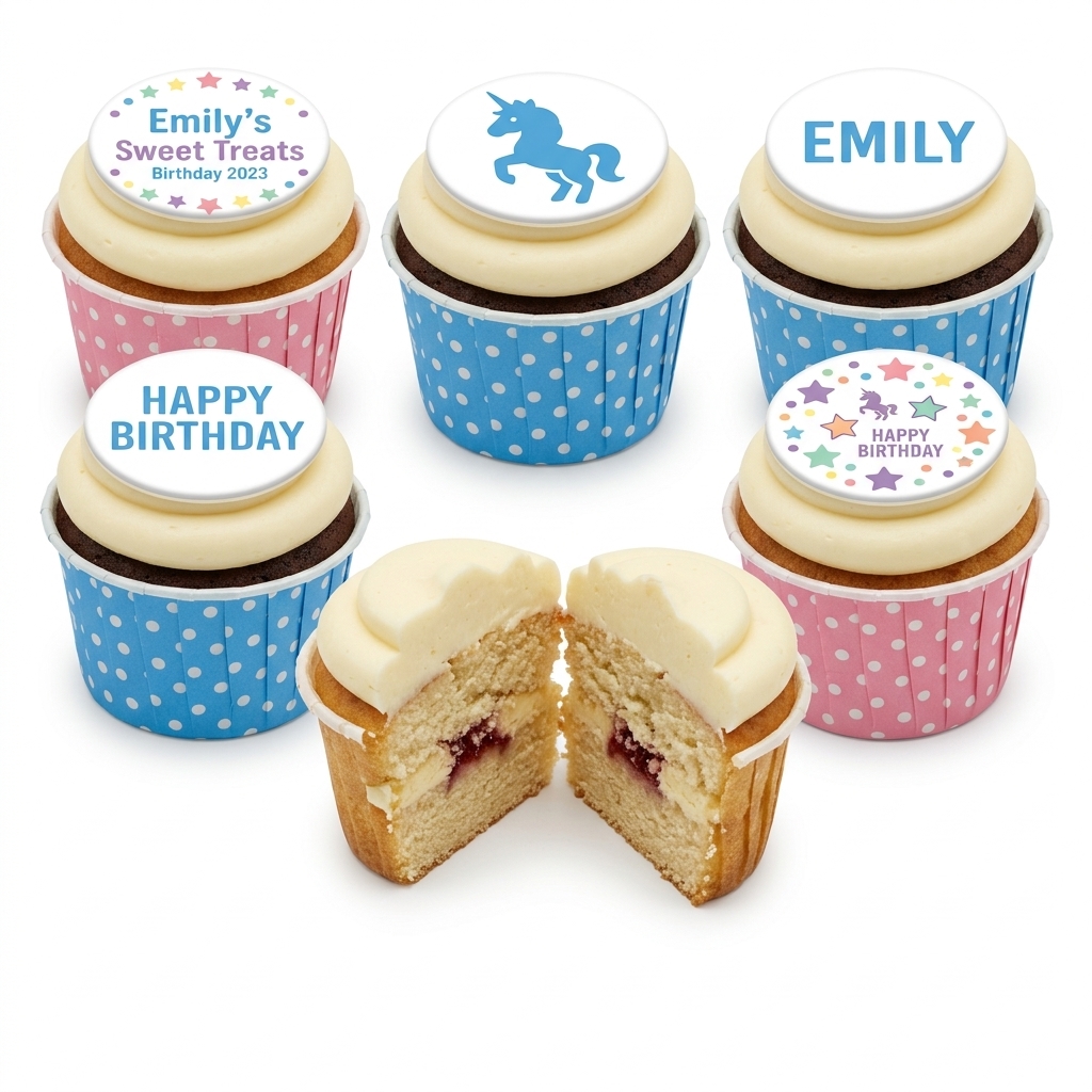 Unicorn Birthday Cupcakes for Girls
