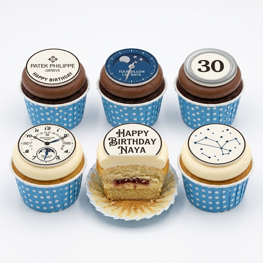 Luxury Watch Theme Birthday Cupcakes