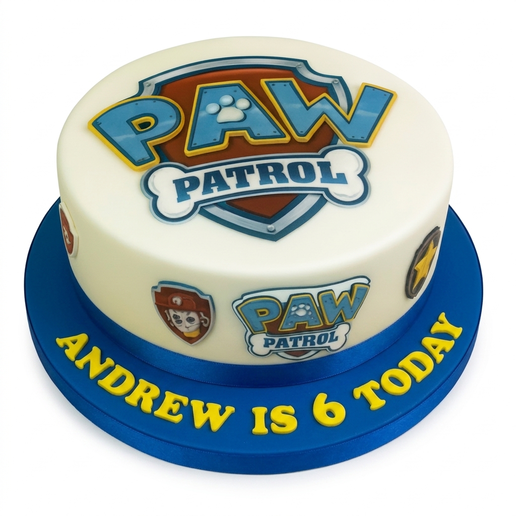 Paw Patrol Theme Birthday Cake for Kids