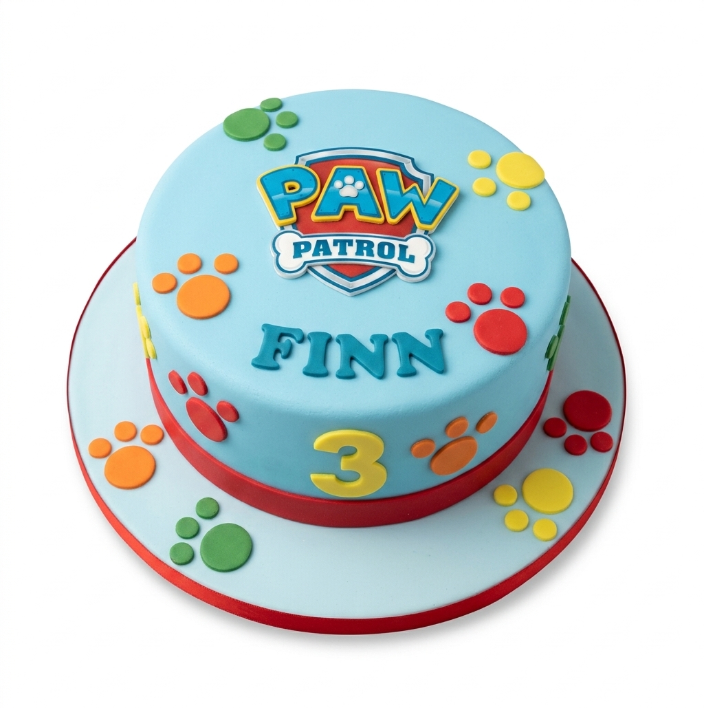 Paw Patrol Birthday Cake with Custom Name & Age