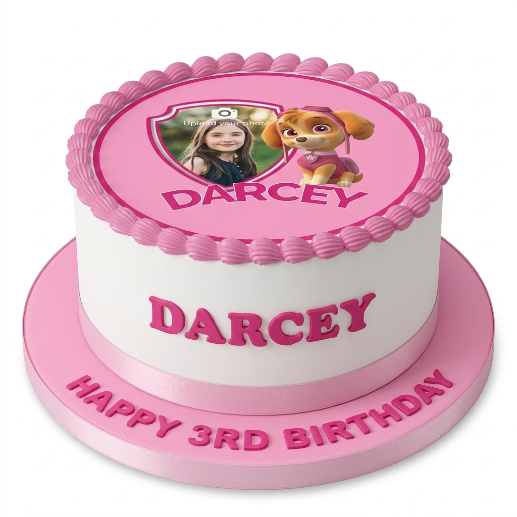 Paw Patrol Skye Photo Birthday Cake