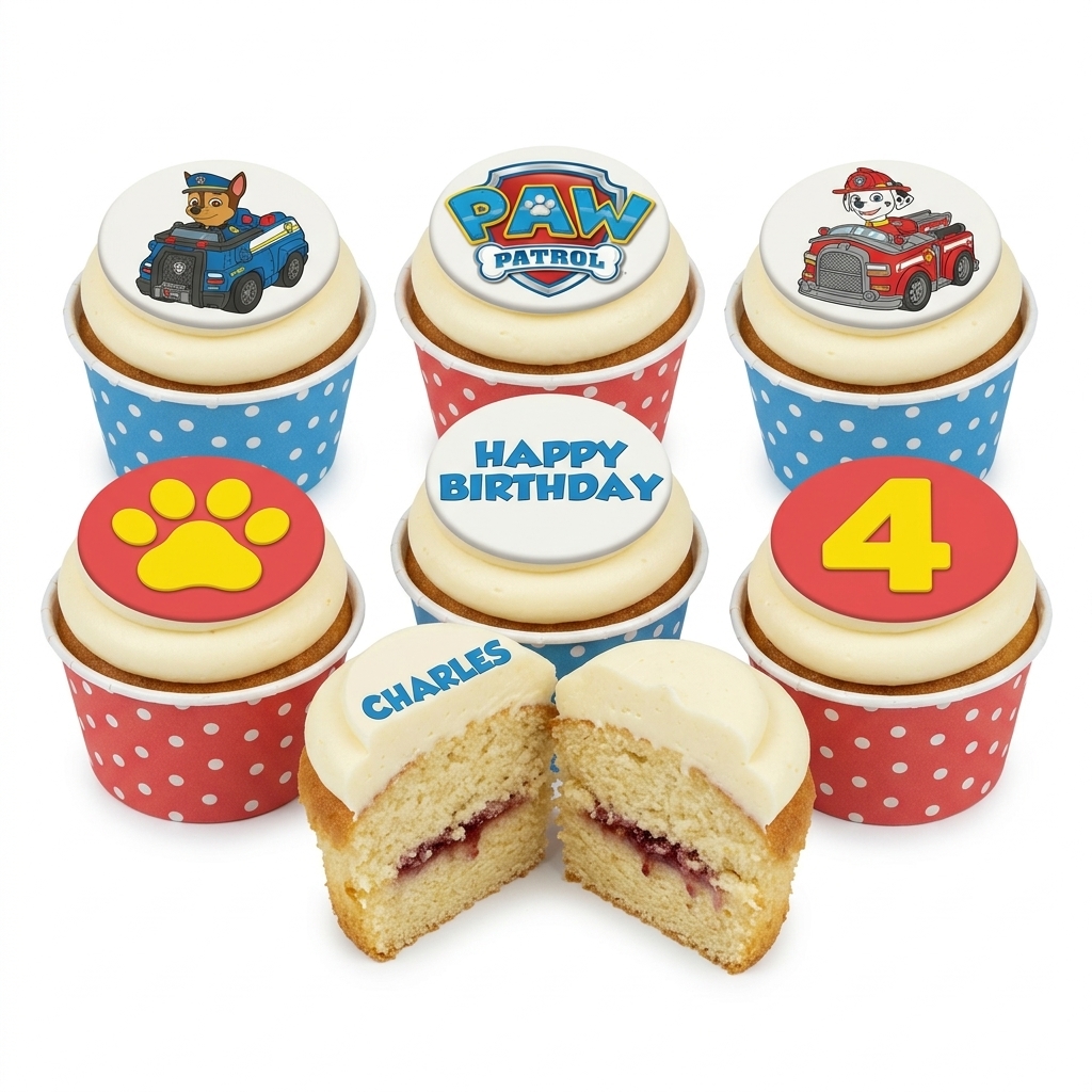 Paw Patrol Birthday Cupcakes for Kids