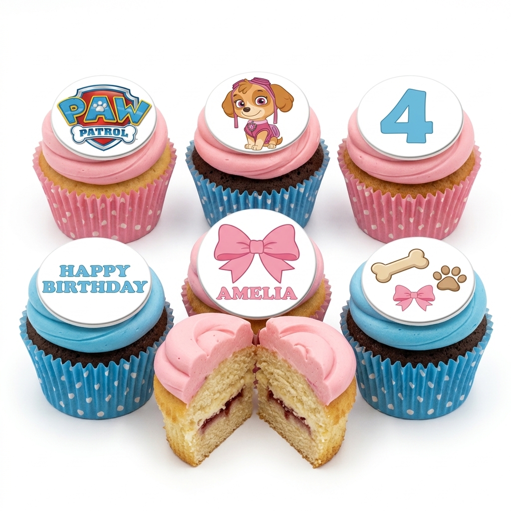 Paw Patrol Birthday Cupcakes for Girls