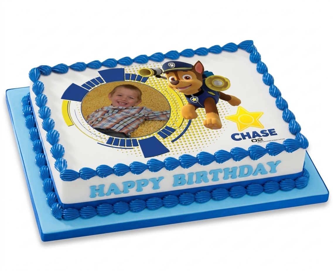 Paw Patrol Photo Birthday Cake