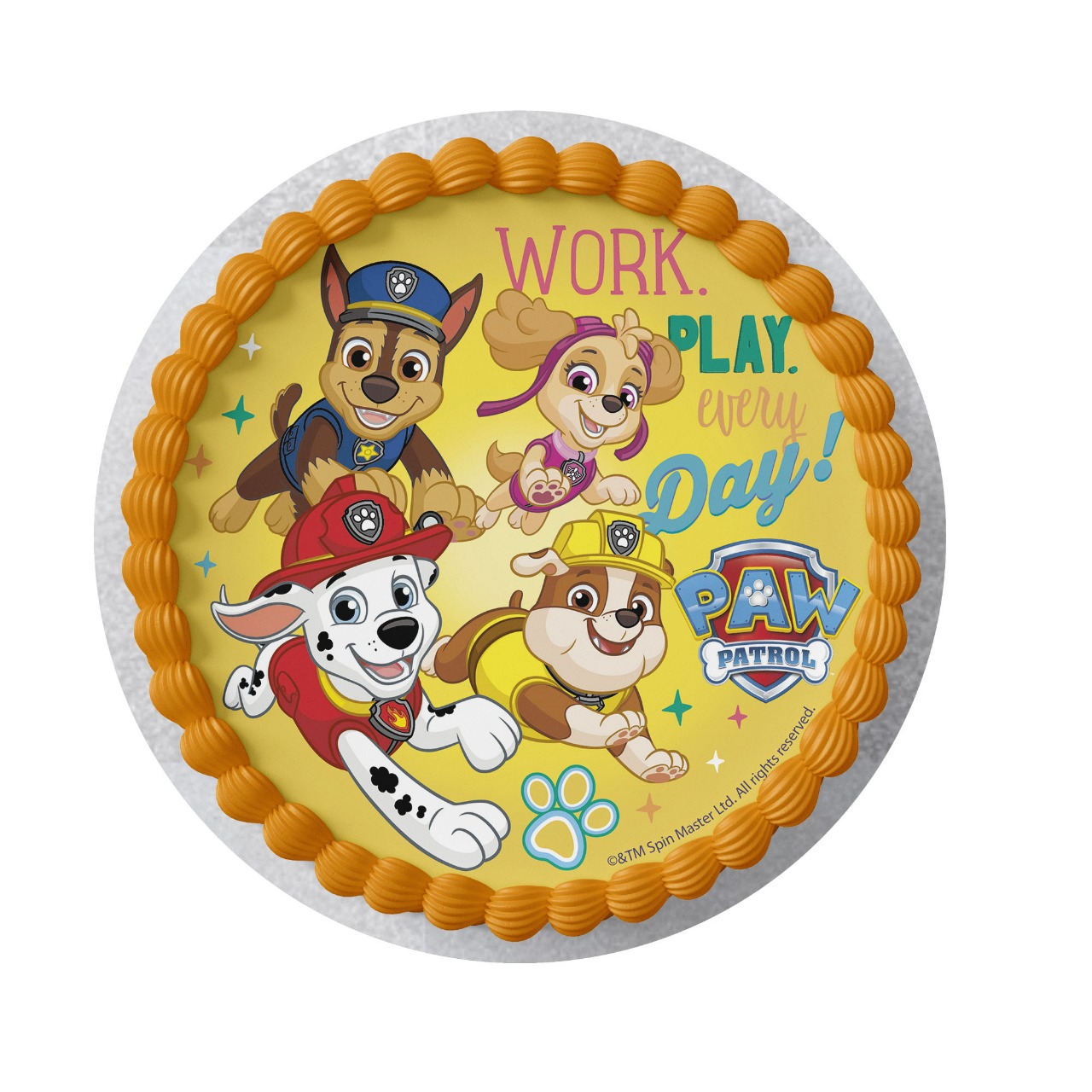 Paw Patrol Cake with Happy Birthday Bunting 