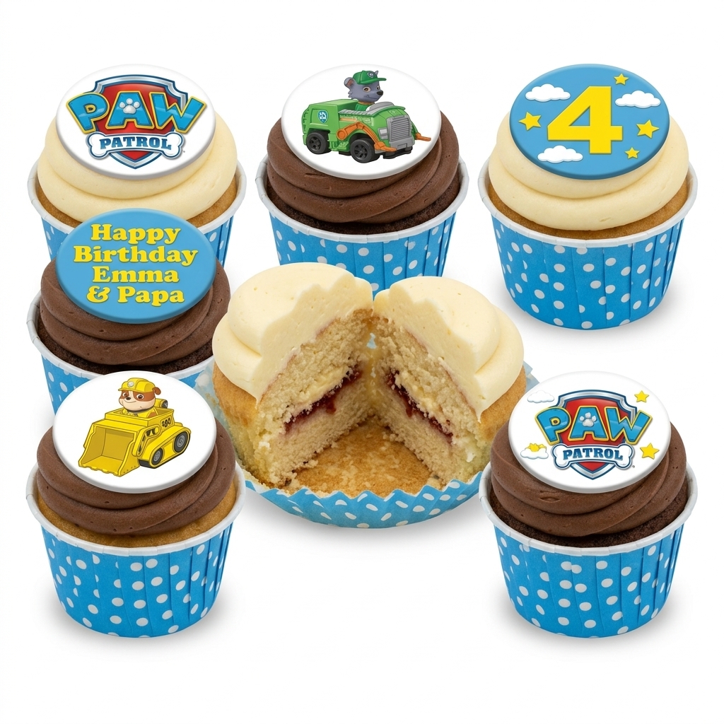 Paw Patrol Birthday Cupcakes for Kids