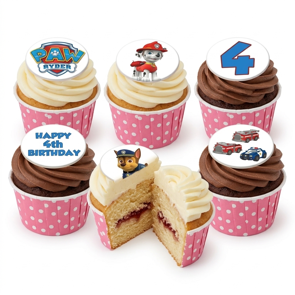 Paw Patrol Birthday Cupcakes for Kids