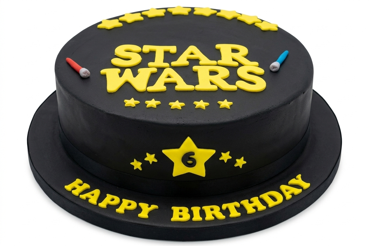 Star Wars Birthday Cake with Custom Age