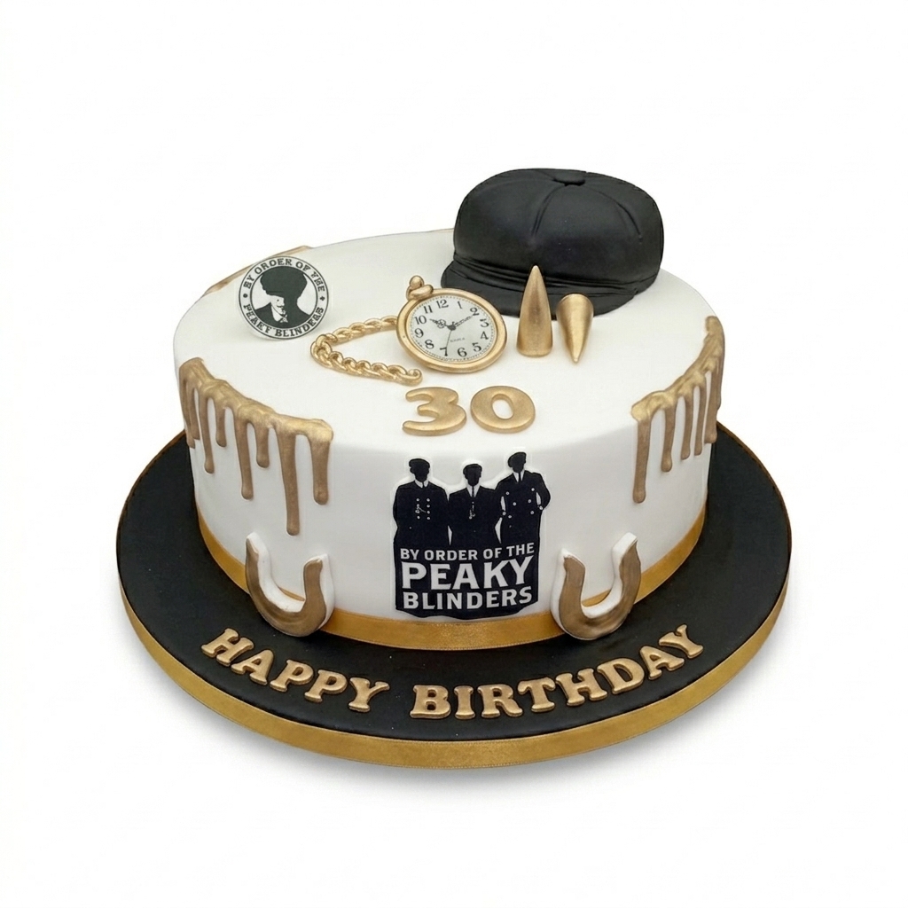 Peaky Blinders Theme Birthday Cake