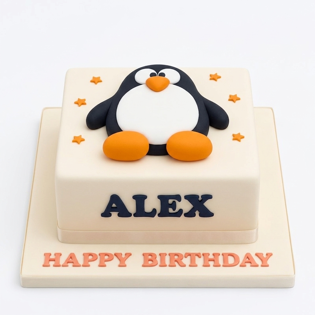 Penguin Birthday Cake