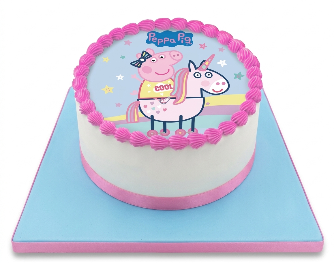 Peppa Pig Unicorn Birthday Cake