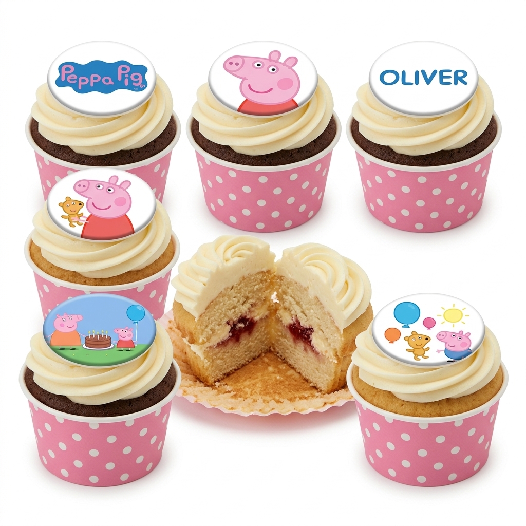 Peppa Pig Birthday Cupcakes