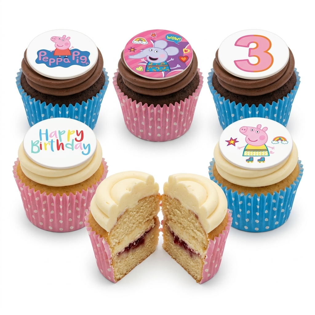 Peppa Pig Birthday Cupcakes for Kids