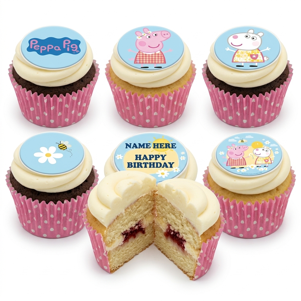 Peppa Pig Birthday Cupcakes