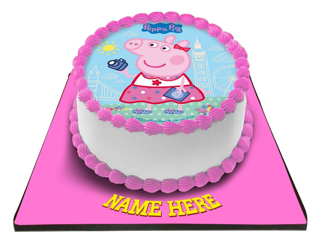 Peppa Pig Cake with Candle