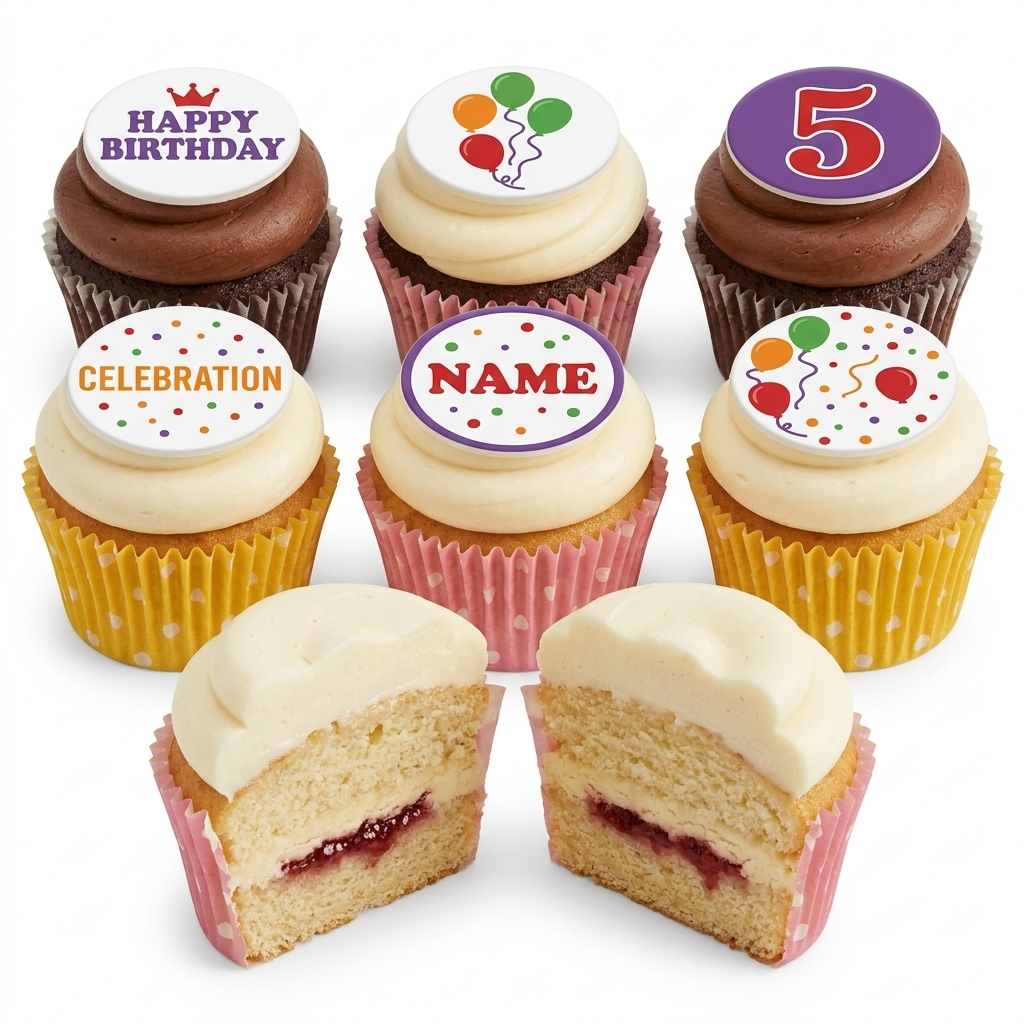Personalised Birthday Celebration Cupcakes