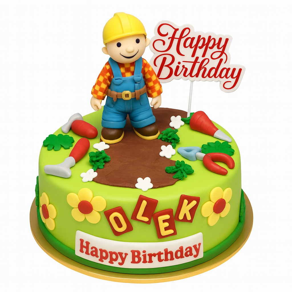 Personalised Bob the Builder Birthday Cake