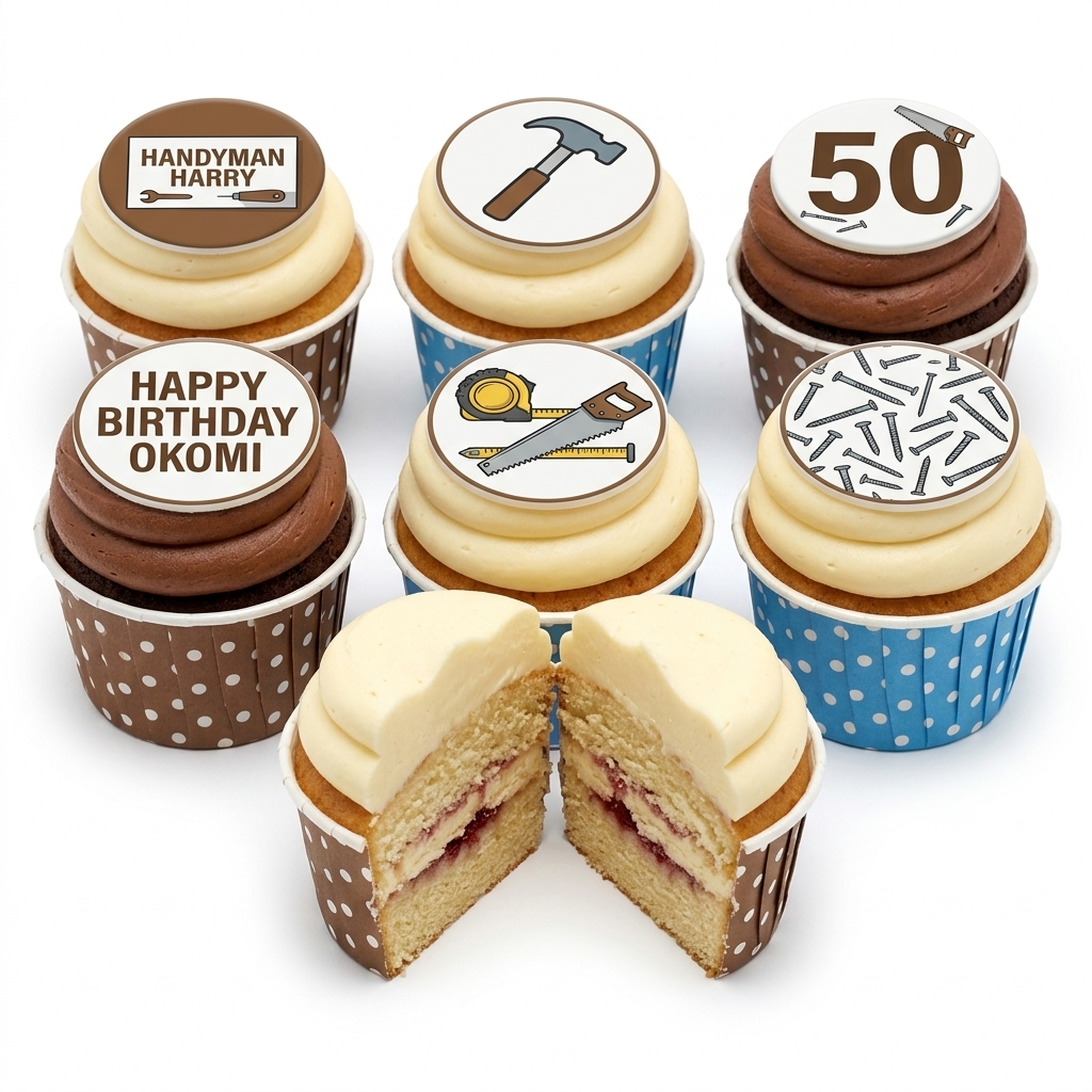 Tools Theme Birthday Cupcakes for Him