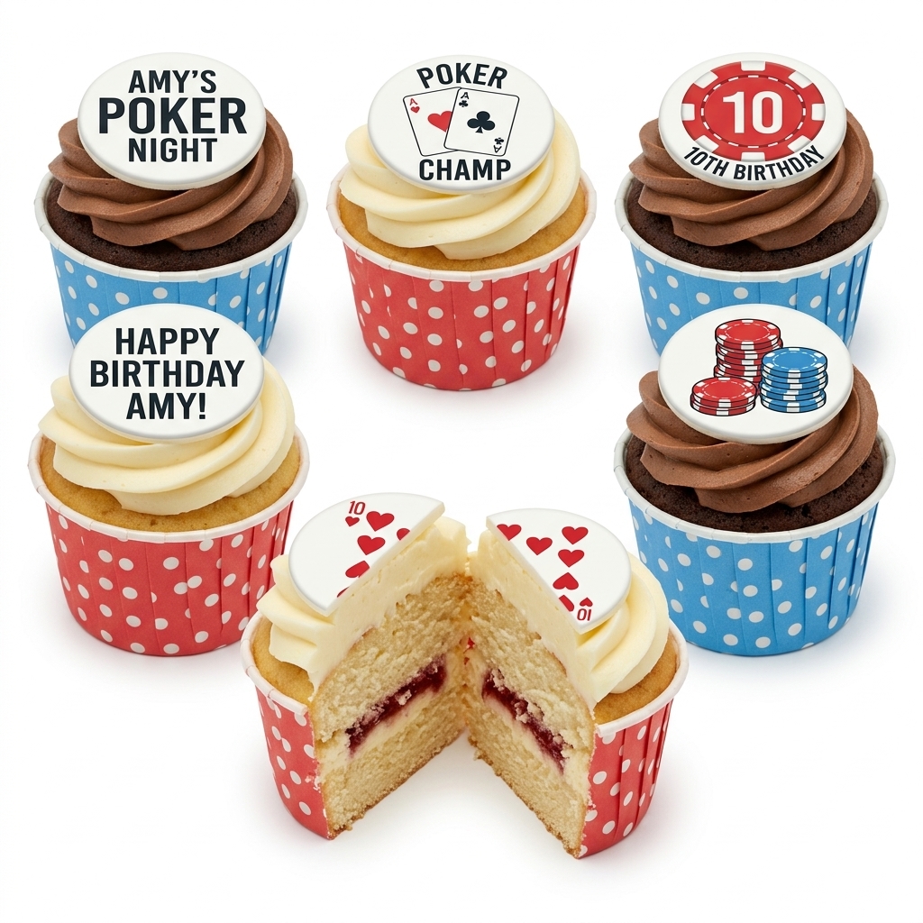 Poker Night Birthday Cupcakes