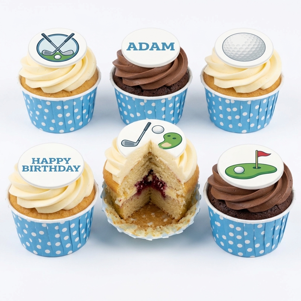 Golf Theme Birthday Cupcakes