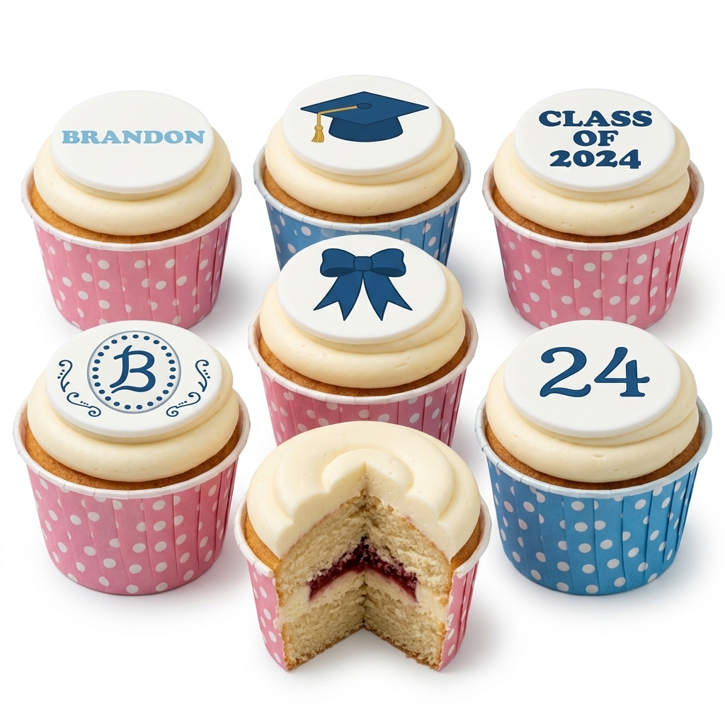 Personalised Graduation Celebration Cupcakes