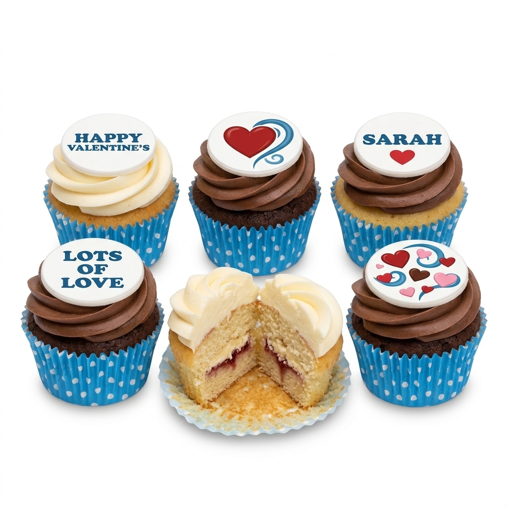 Valentine's Day Love Heart Cupcakes