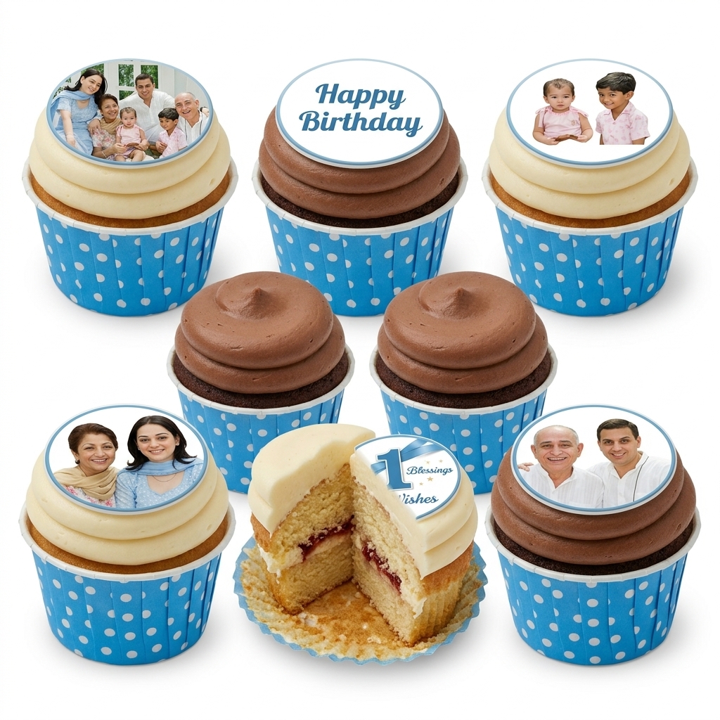 Personalised Photo Cupcakes | Custom Image Upload