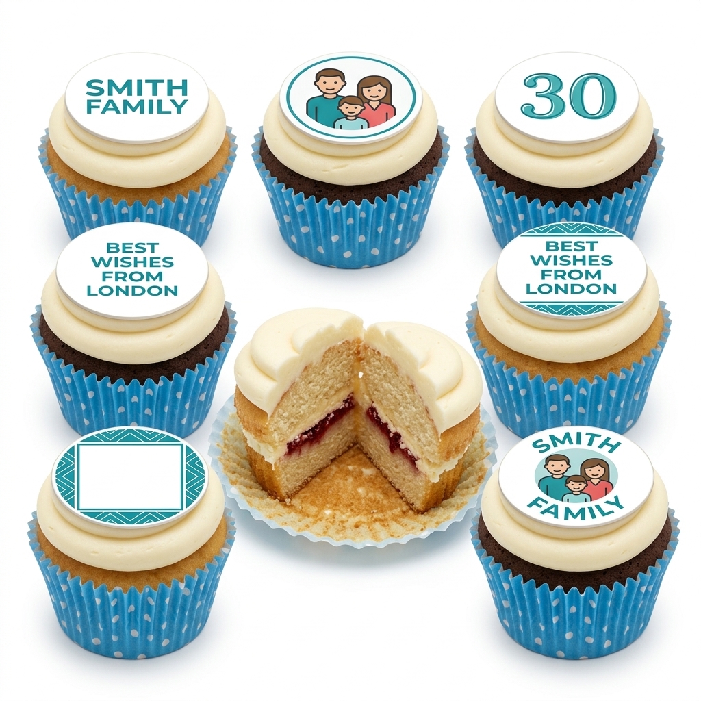 Personalised Birthday Cupcakes with Custom Message