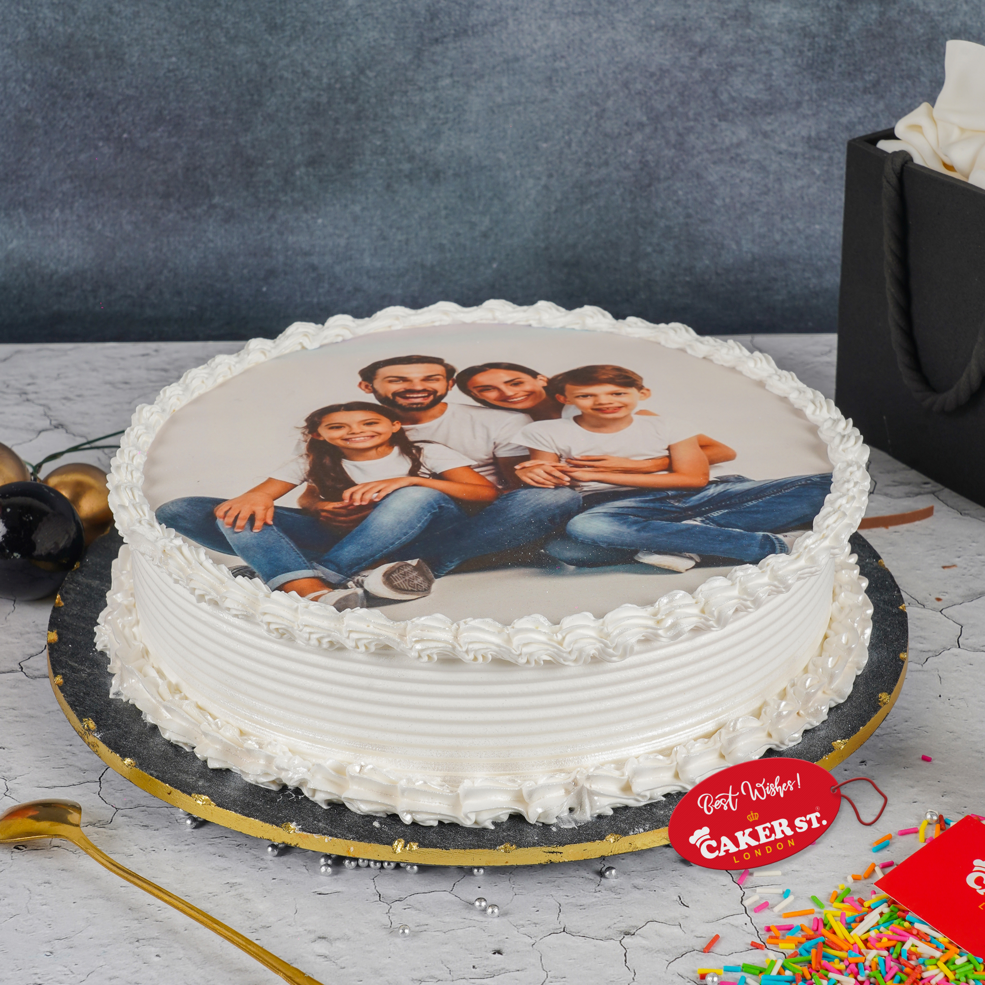Personalised Photo Vanilla Cake